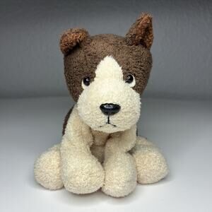 Russ Luv Pets Yapper Dog Plush 5” Brown White Stuffed Animal Beanie Vintage